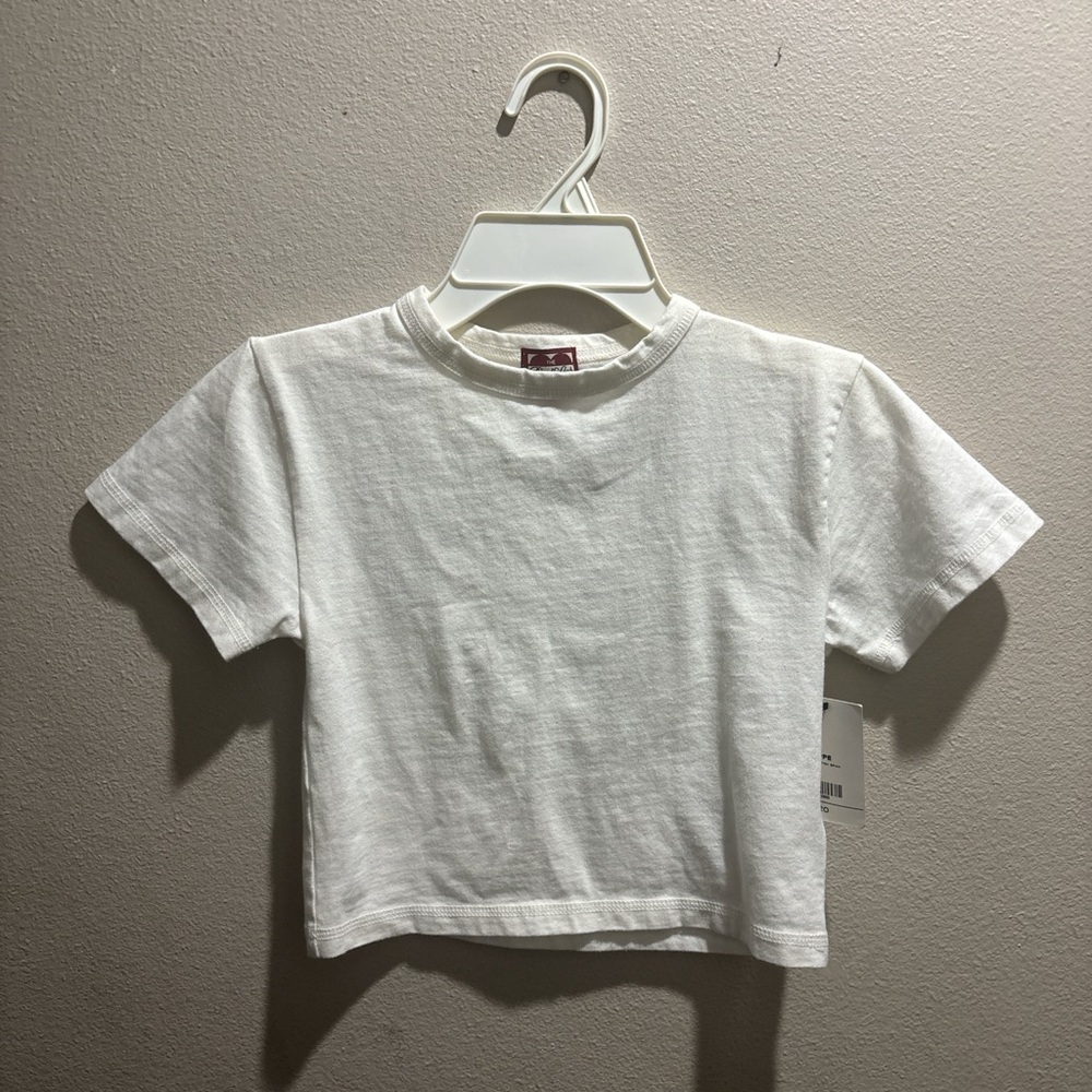 Women’s Small White Crop-Too